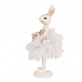 26PR5242 Decorative Figurine Rabbit 17 cm White Plastic