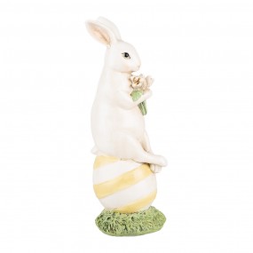 26PR5243 Figurine décorative Lapin 19 cm Blanc Plastique