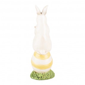 26PR5243 Figurine décorative Lapin 19 cm Blanc Plastique