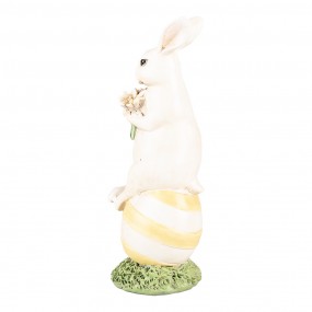 26PR5243 Figurine décorative Lapin 19 cm Blanc Plastique