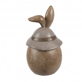 26PR5263 Figurine décorative Lapin Ø 7x13 cm Beige Marron Plastique