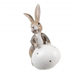 26PR5264 Decorative Figurine Rabbit 17 cm Beige Plastic