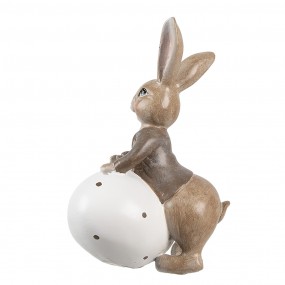 26PR5264 Decorative Figurine Rabbit 17 cm Beige Plastic