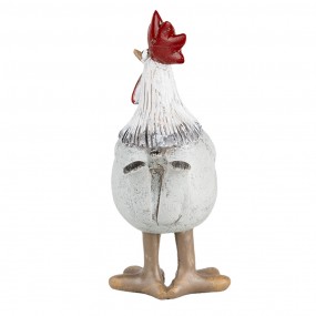 26PR5271 Decorative Figurine Chicken 4x6x9 cm Grey Plastic