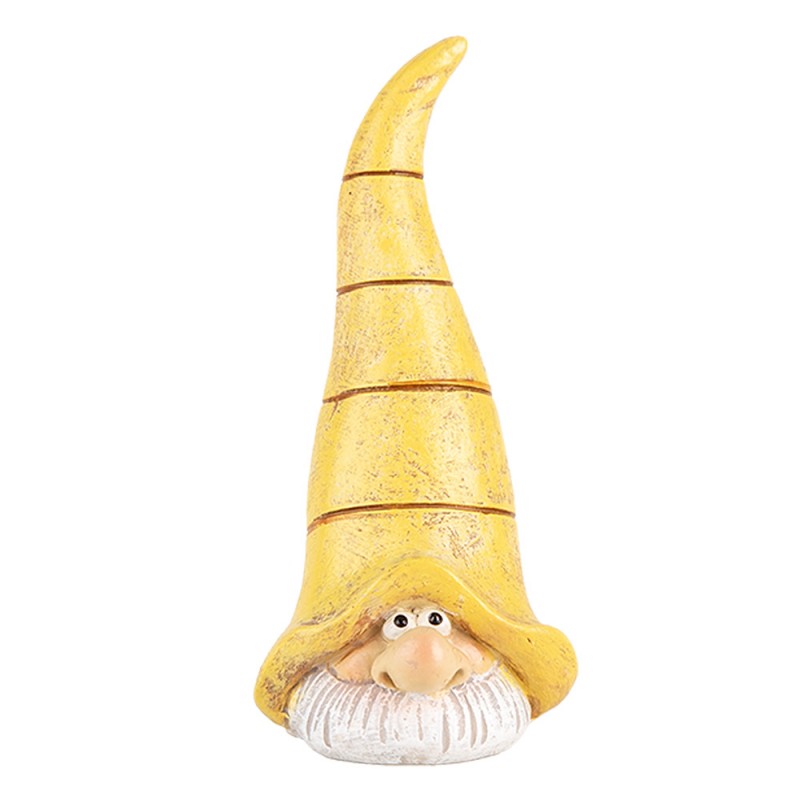 6PR5276 Figurine décorative Gnome 4x4x8 cm Jaune Plastique