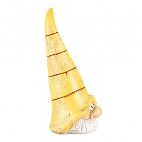 26PR5276 Statuetta decorativa Gnomo 4x4x8 cm Giallo Plastica