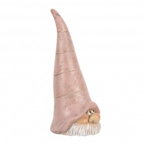 26PR5277 Decorative Figurine Gnome 6x6x13 cm Pink Plastic