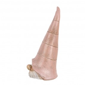 26PR5277 Figurine décorative Gnome 6x6x13 cm Rose Plastique