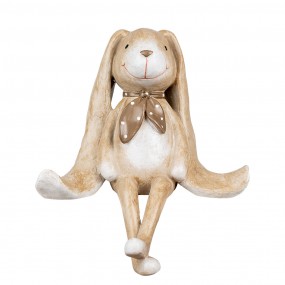 26PR5279 Decorative Figurine Rabbit 20x13x24 cm Brown Plastic