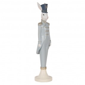 26PR5118 Decorative Figurine Rabbit 45 cm White Blue Plastic