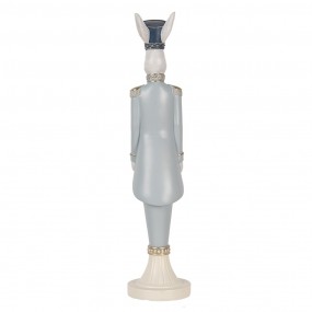 26PR5118 Statuetta decorativa Coniglio 45 cm Bianco Blu  Plastica