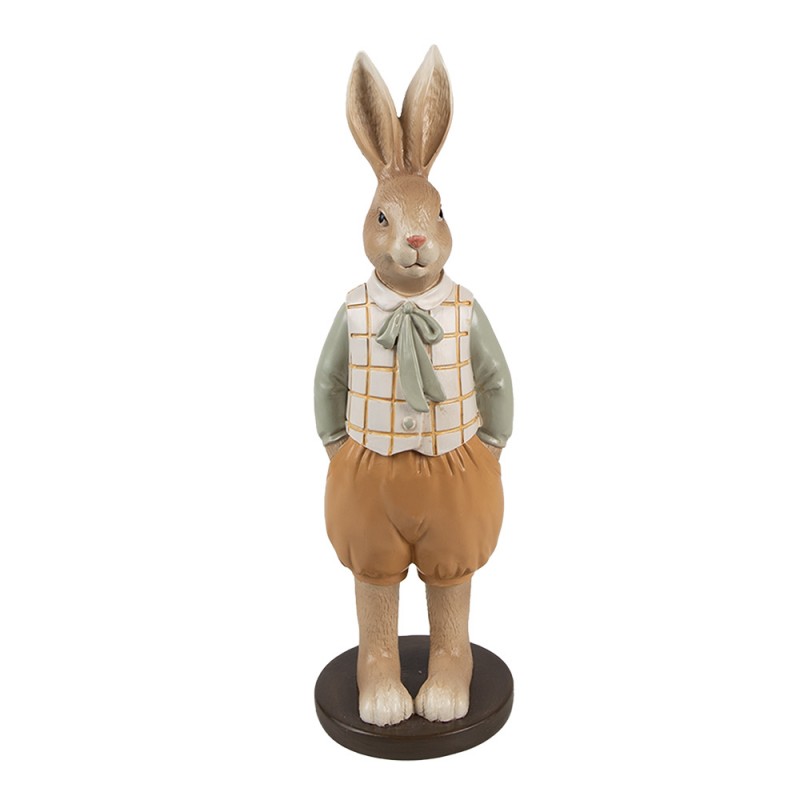 6PR5127 Figurine décorative Lapin 23 cm Marron Plastique