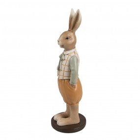 26PR5127 Figurine décorative Lapin 23 cm Marron Plastique