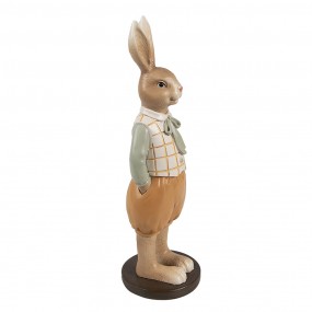 26PR5127 Figurine décorative Lapin 23 cm Marron Plastique