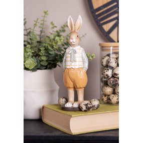 26PR5127 Figurine décorative Lapin 23 cm Marron Plastique