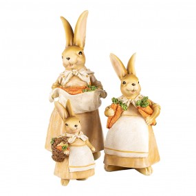 26PR5233 Figurine décorative Lapin 26 cm Marron Plastique