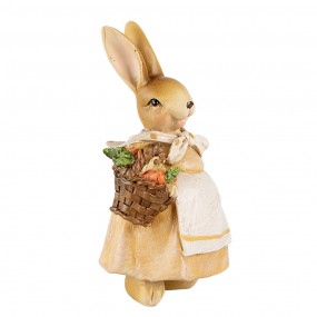 26PR5235 Figurine décorative Lapin 13 cm Marron Plastique