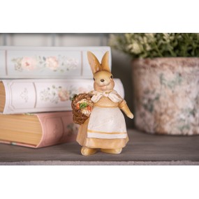 26PR5235 Figurine décorative Lapin 13 cm Marron Plastique