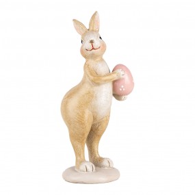 26PR5236 Figurine décorative Lapin 13 cm Beige Plastique