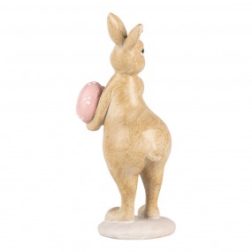 26PR5236 Decorative Figurine Rabbit 13 cm Beige Plastic