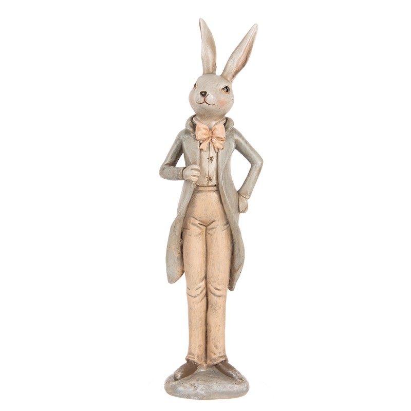 6PR5239 Figurine décorative Lapin 24 cm Beige Plastique