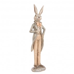 26PR5239 Figurine décorative Lapin 24 cm Beige Plastique