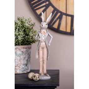 26PR5239 Dekorationsfigur Kaninchen 24 cm Beige Kunststoff