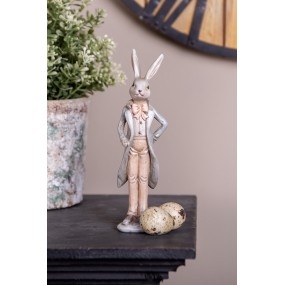 26PR5240 Figurine décorative Lapin 17 cm Beige Plastique