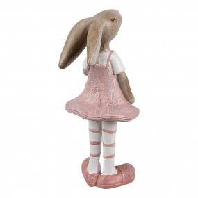 26PR5247 Figurine décorative Lapin 11 cm Beige Rose Plastique