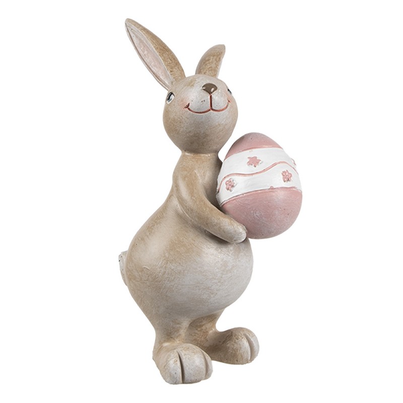 6PR5253 Figurine décorative Lapin 15 cm Beige Plastique