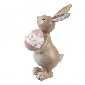 26PR5253 Figurine décorative Lapin 15 cm Beige Plastique