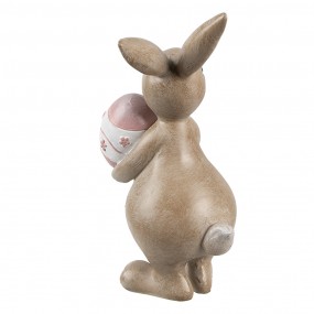 26PR5253 Figurine décorative Lapin 15 cm Beige Plastique