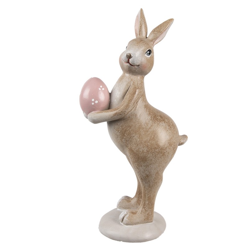 6PR5254 Figurine décorative Lapin 18 cm Beige Plastique