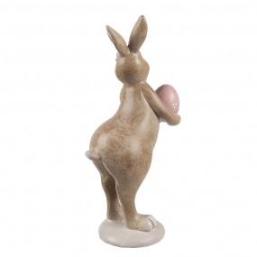 26PR5254 Figurine décorative Lapin 18 cm Beige Plastique