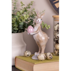 26PR5254 Figurine décorative Lapin 18 cm Beige Plastique