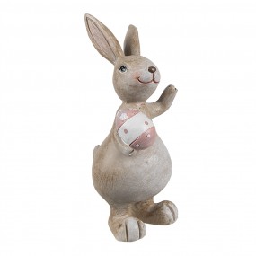 26PR5255 Decorative Figurine Rabbit 5x4x11 cm Beige Plastic