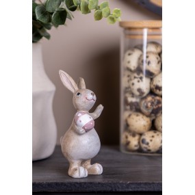 26PR5255 Decorative Figurine Rabbit 5x4x11 cm Beige Plastic