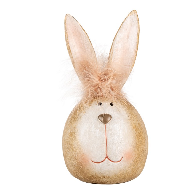 6PR5267 Figurine décorative Lapin Ø 11x21 cm Beige Plastique