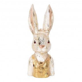 26PR5489 Decorative Figurine Rabbit 29 cm White Plastic