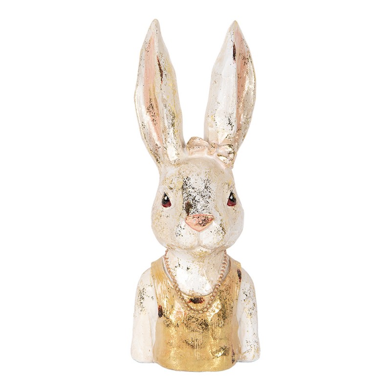 6PR5489 Figurine décorative Lapin 29 cm Blanc Plastique