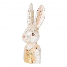 26PR5489 Decorative Figurine Rabbit 29 cm White Plastic