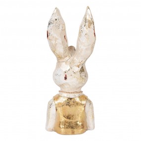 26PR5489 Decorative Figurine Rabbit 29 cm White Plastic