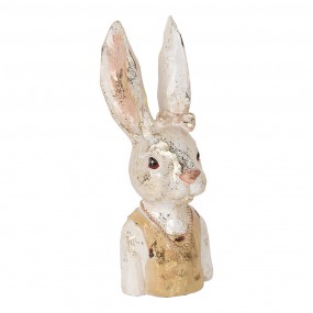 26PR5489 Decorative Figurine Rabbit 29 cm White Plastic