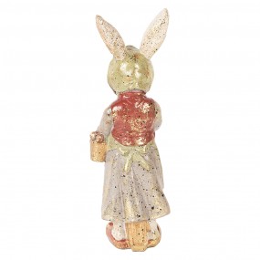 26PR5508 Figurine décorative Lapin 7x6x21 cm Beige Vert Plastique