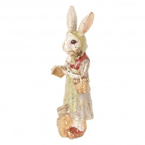 26PR5508 Figurine décorative Lapin 7x6x21 cm Beige Vert Plastique