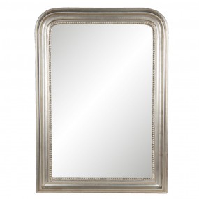 252S217 Spiegel 76x106 cm Silberfarbig Holz Rechteck Großer Spiegel