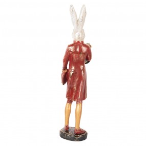 25PR0160 Decorative Figurine Rabbit 72 cm Beige Gold colored Plastic Clock