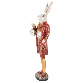 25PR0160 Decorative Figurine Rabbit 72 cm Beige Gold colored Plastic Clock