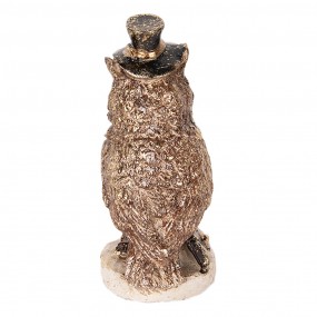 26PR5081 Decorative Figurine Owl 14 cm Brown Plastic