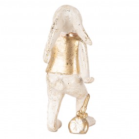 26PR5095 Statuetta decorativa Coniglio 13 cm Beige Color oro Plastica Coure